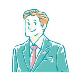 用地取得担当の人物イラスト