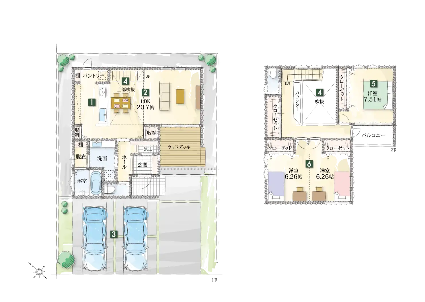 敷島ハウジング 敷島ステラ プラン PLAN01 間取り図