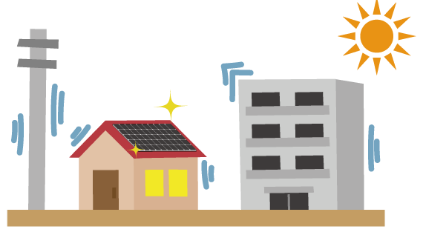 敷島ハウジング 敷島ステラ 敷島セレクション ソラモトサービス 停電イラスト