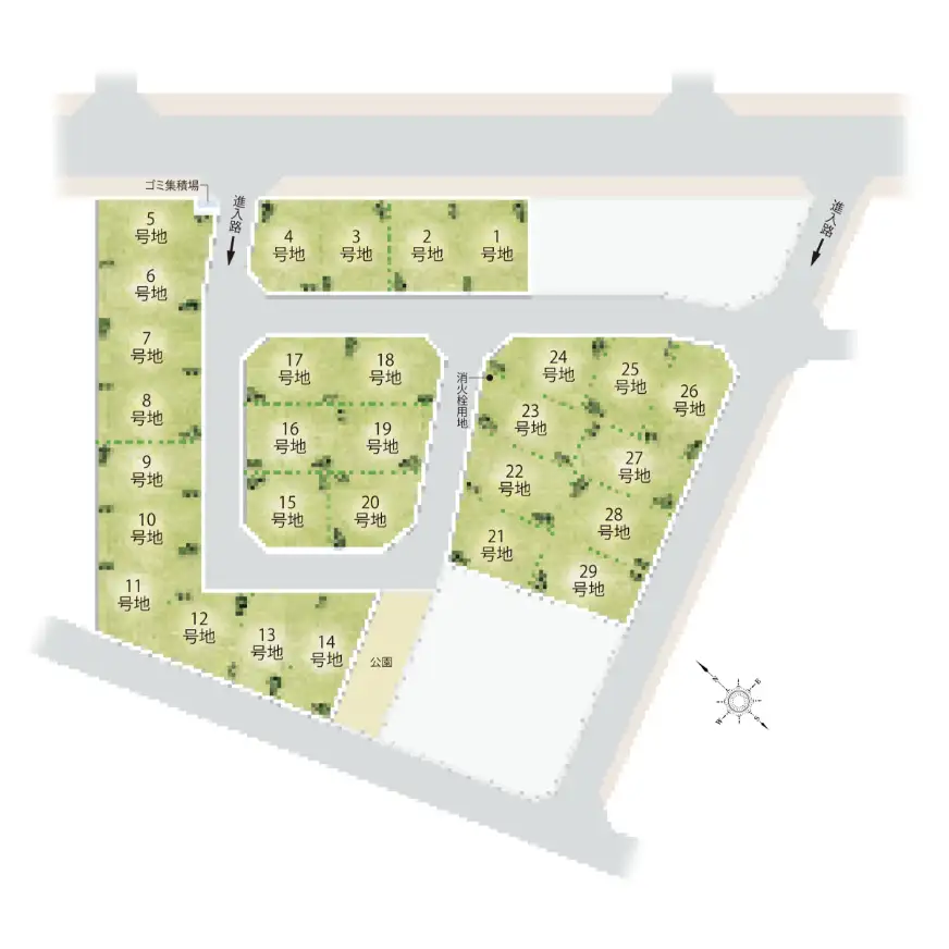 敷島ハウジング 敷島ステラ MIRAGE GARDEN 区画図