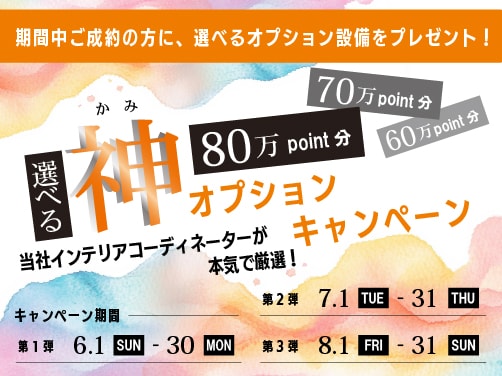 選べる＂神＂オプションキャンペーン実施中！