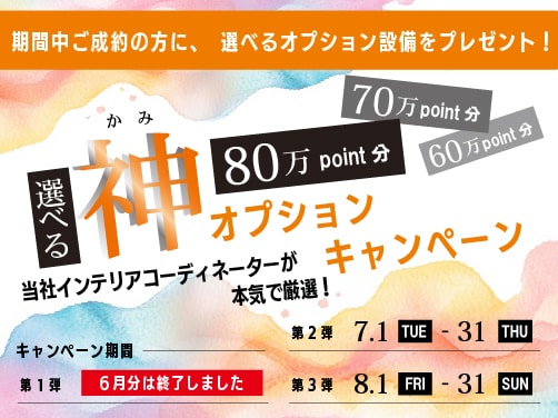 選べる＂神＂オプションキャンペーン実施中！