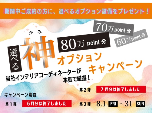 選べる＂神＂オプションキャンペーン実施中！